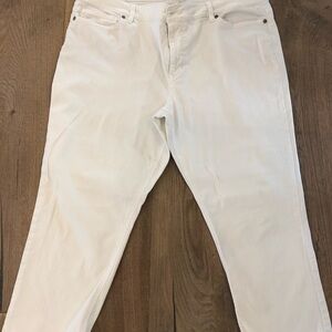 J. Jill Women's Ankle & Cropped Jeans - White Authentic fit. 2% spandex
